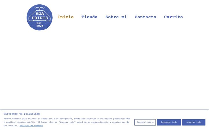 Captura de pantalla de agaprints.com