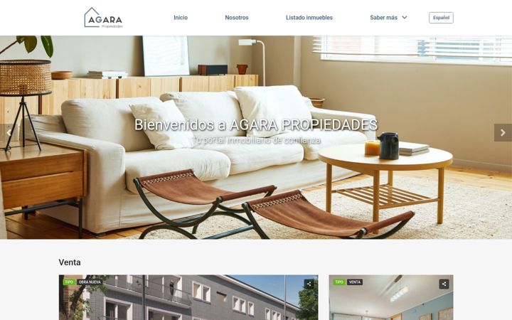 Screenshot of agarapropiedades.com