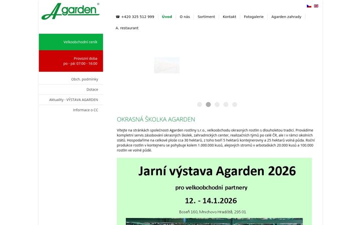 Captura de pantalla de agarden.cz