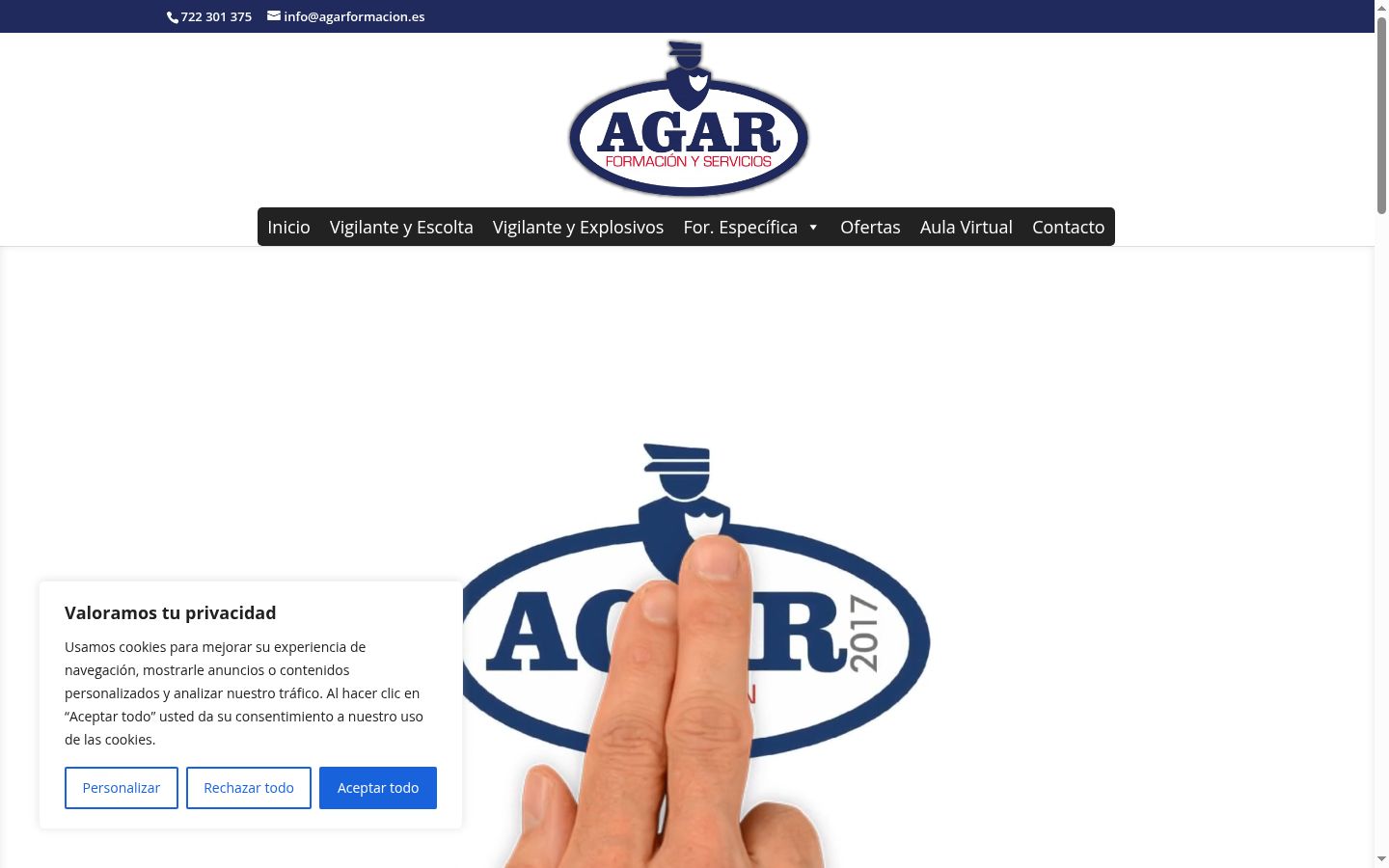 Screenshot του banner συγκατάθεσης που εμφανίστηκε πριν από οποιαδήποτε αλληλεπίδραση