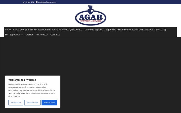 Ekrano kopija agarformacion.es
