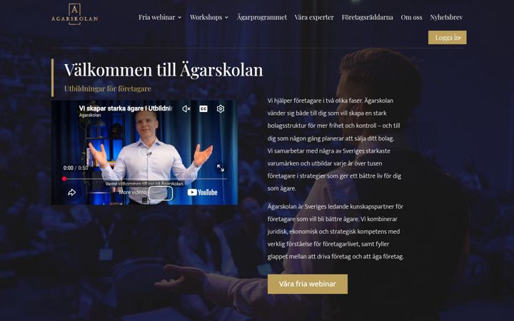 Screenshot ta' agarskolan.se