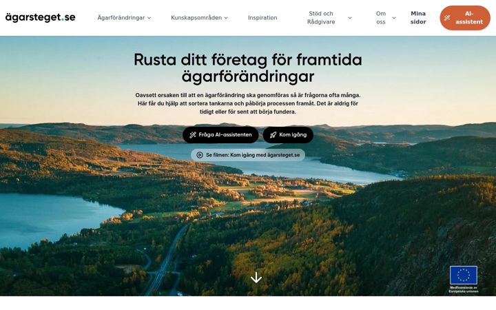 Screenshot of agarsteget.se