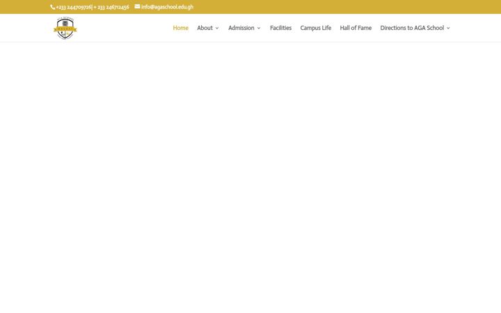 Screenshot of agaschool.edu.gh