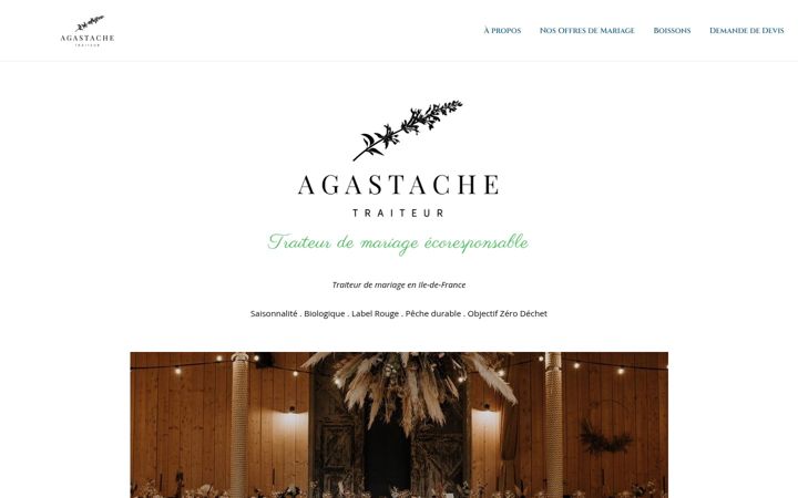 Screenshot of agastache-traiteur.fr
