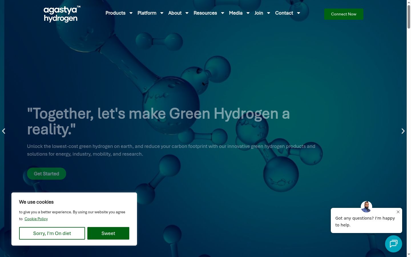 Screenshot of the consent banner shown before any interaction