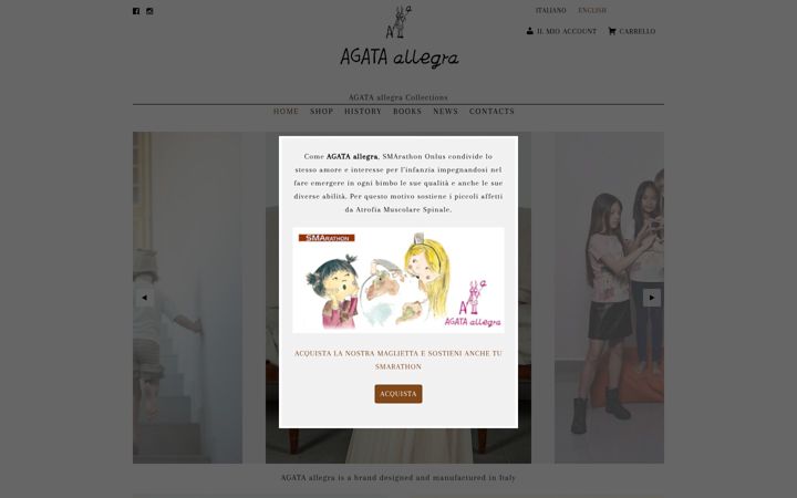 Screenshot of agataallegra.com