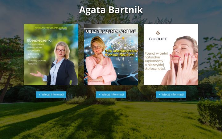 Screenshot of agatabartnik.pl