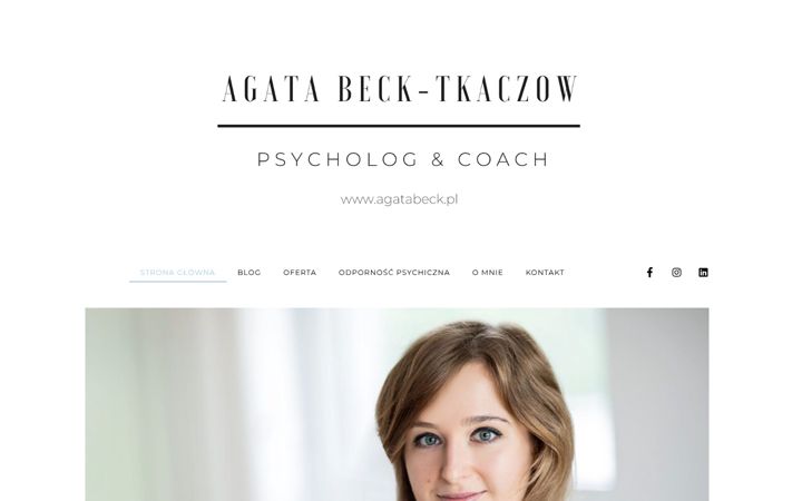 Screenshot of agatabeck.pl