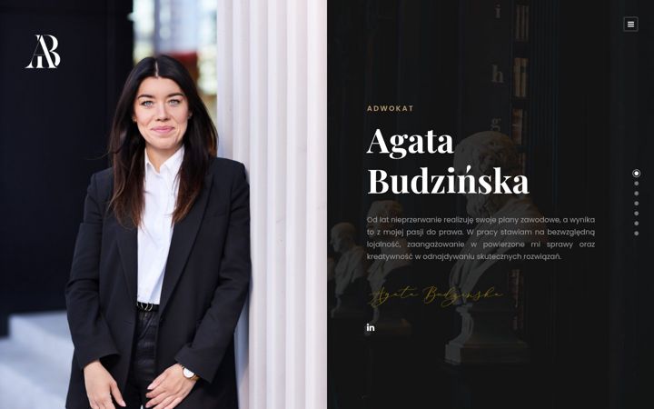 Snímek obrazovky agatabudzinska.pl