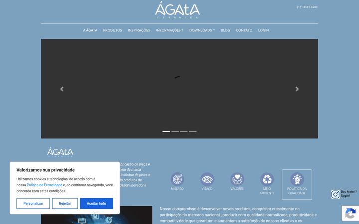 Screenshot von agataceramica.com.br