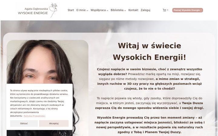 Screenshot of agatadabrowska.pl
