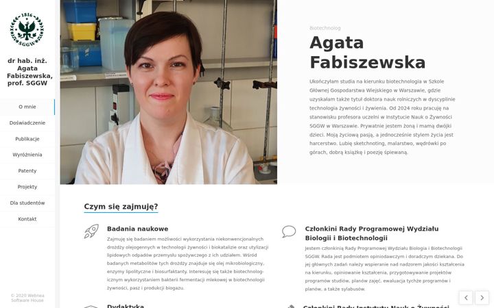 Screenshot of agatafabiszewska.pl