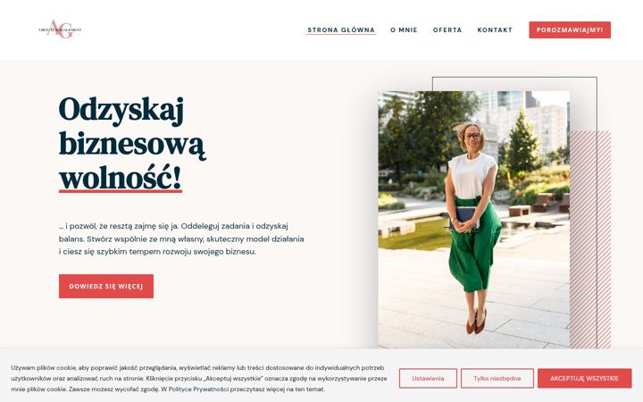 Screenshot of agatagregorek.com