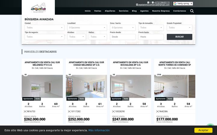 Screenshot of agatainmobiliaria.com