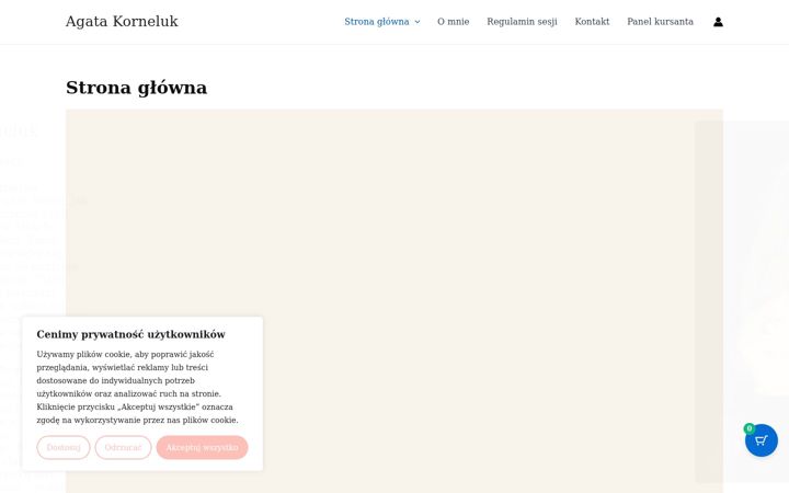 Snímek obrazovky agatakorneluk.com.pl
