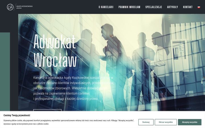 Screenshot von agatakosikowska.pl