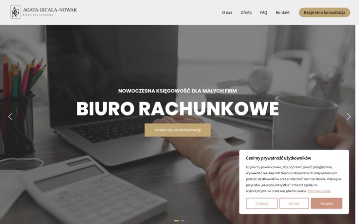 Screenshot of agataksiegowa.pl