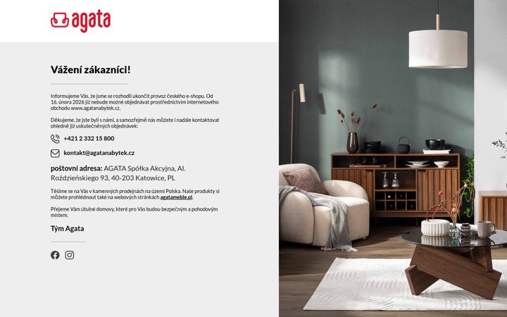 Screenshot of agatanabytek.cz