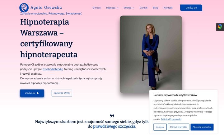 Screenshot von agataosewska.pl