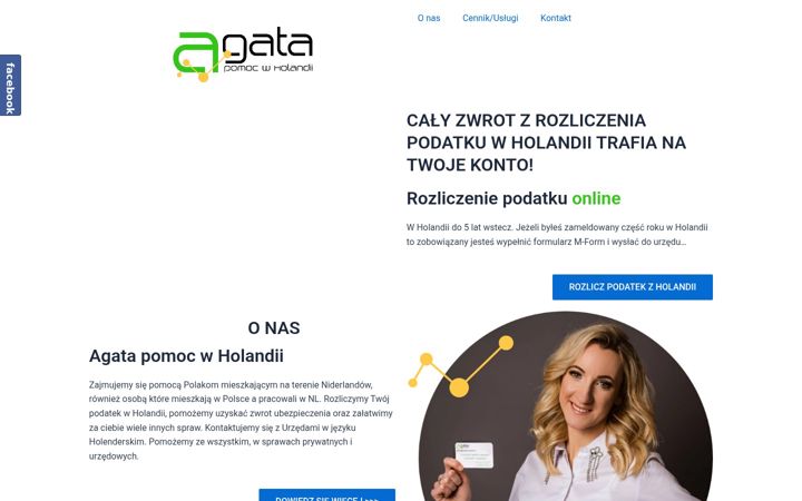 Screenshot of agatapomocwholandii.nl