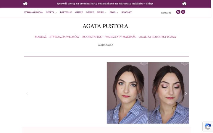 Screenshot of agatapustola.pl