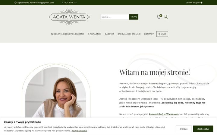 Captura de ecrã de agatawenta.pl