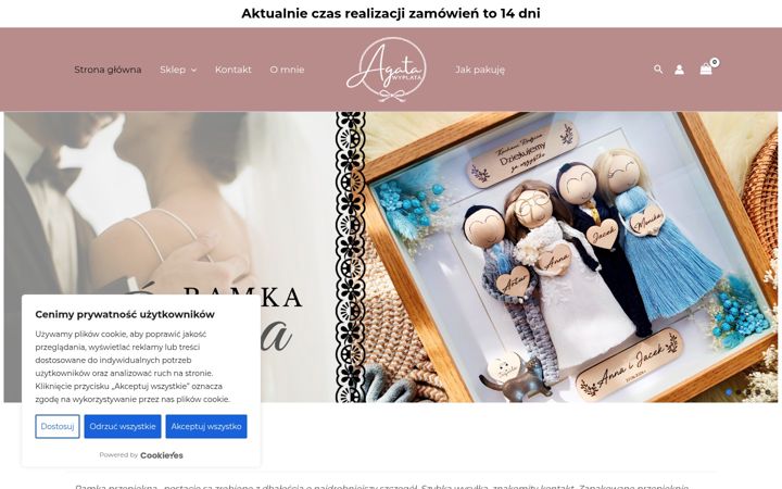 Captura de ecrã de agatawyplata.pl