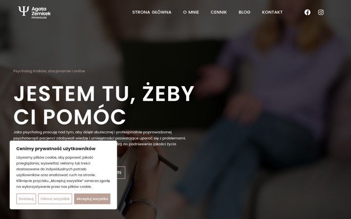 Captura de ecrã de agatazemirek.pl