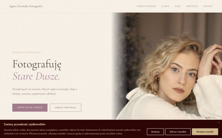 Screenshot of agatazernicka-fotografia.com