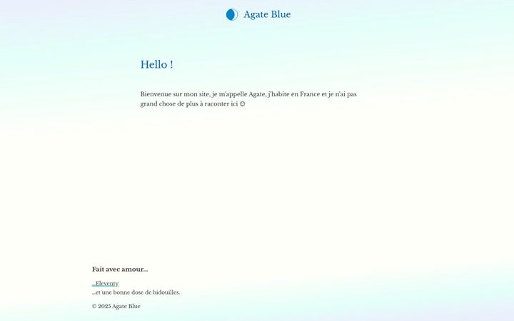 Screenshot of agate.blue