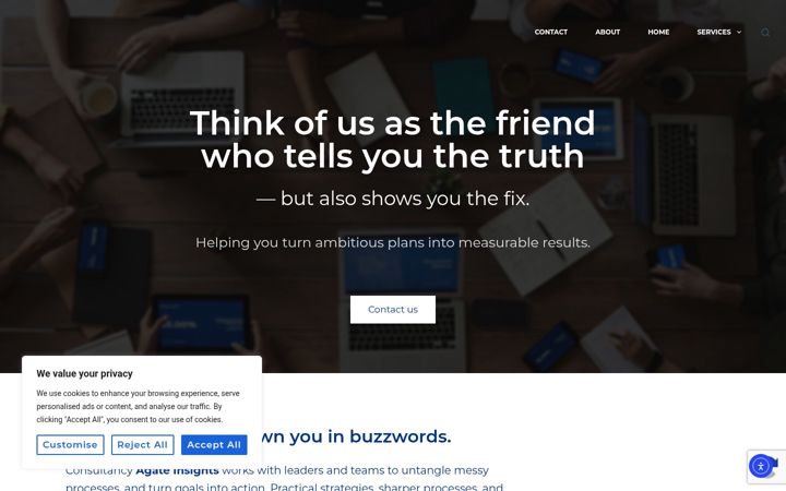 Screenshot of agateinsights.com
