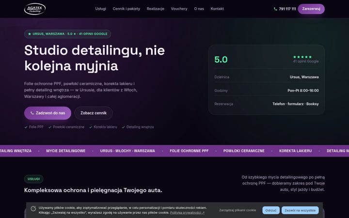 Screenshot of agatexdetailing.com