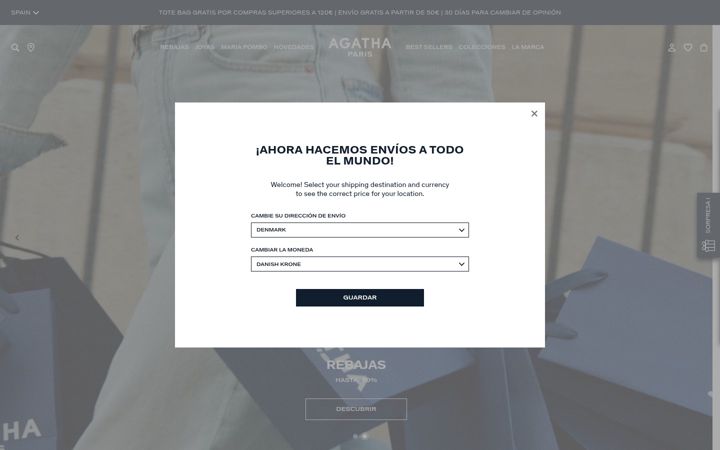 Ekraanipilt saidist agatha.es