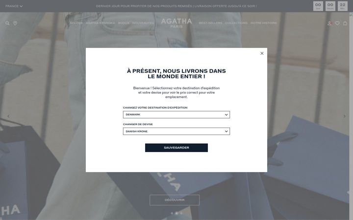 Screenshot of agatha.fr