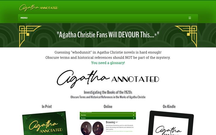 Screenshot ta' agathaannotated.com