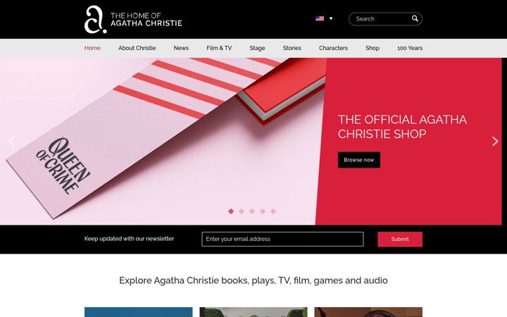 Screenshot of agathachristie.com
