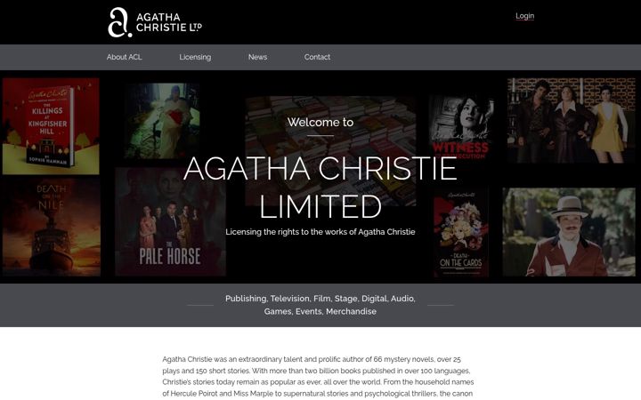 Screenshot of agathachristielimited.com