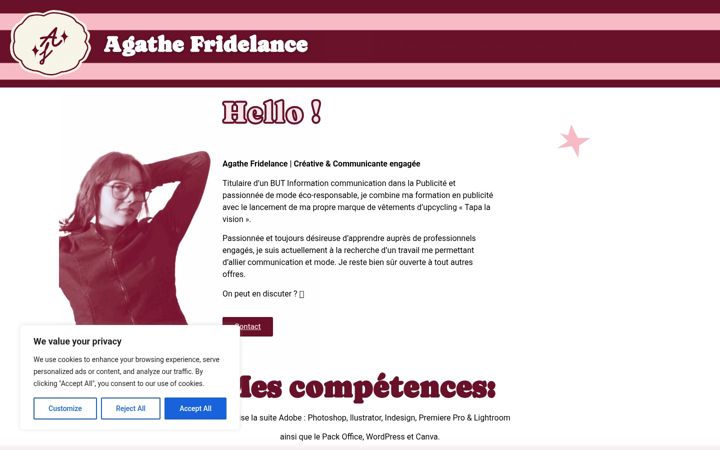 Zrzut ekranu agathe-fridelance.fr