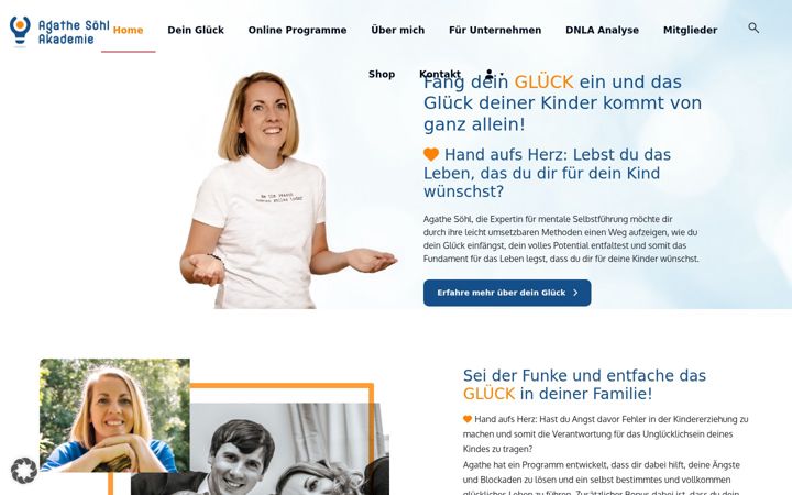 Kuvakaappaus sivustosta agathe-soehl.com