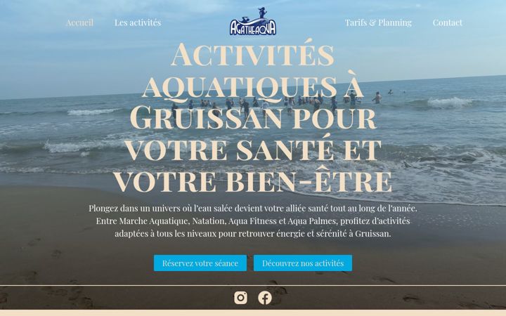 Screenshot of agatheaqua.fr