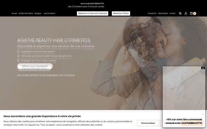 Zrzut ekranu agathebeautyhaircosmetics.com