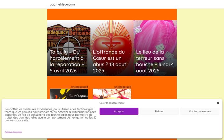 Screenshot of agathebleue.com