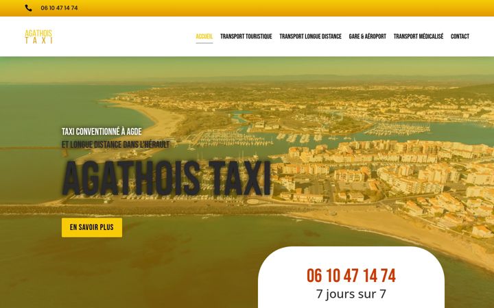 Zrzut ekranu agathois-taxi.fr