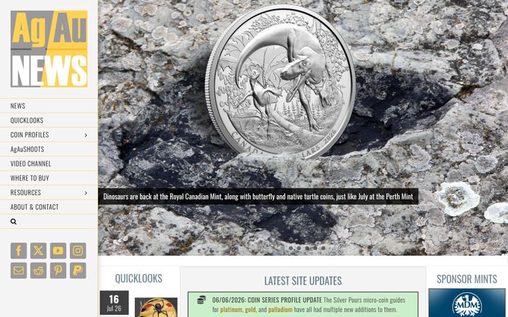 Snímek obrazovky agaunews.com