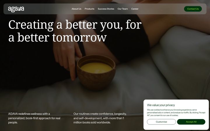 Screenshot von agavalabs.com