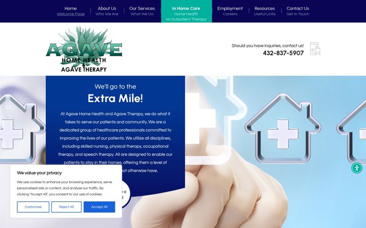 Screenshot von agavehomehealth.com