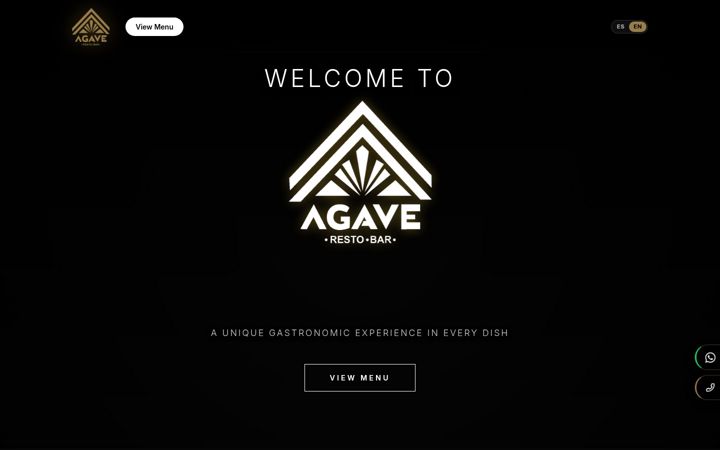 Screenshot of agaverestobar.com