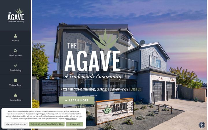 Screenshot of agavesd.com