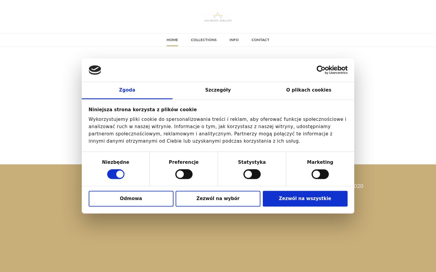Captura de ecrã do banner de consentimento apresentado antes de qualquer interação